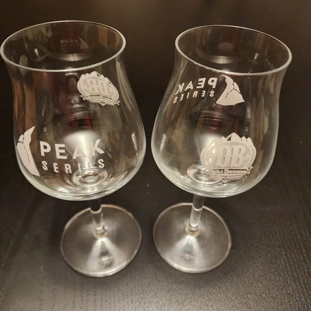 Devil's Backbone Peak Series Set of TWO (2) Tulip Goblet Beer Glasses